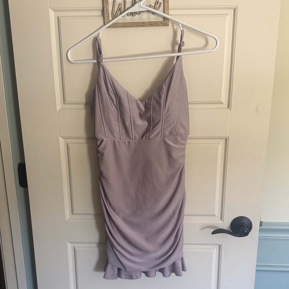 Speechless Lavender Satin Gown